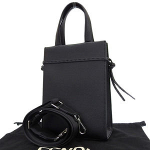 Fendi Leather 2WAY Black Rome Handbag